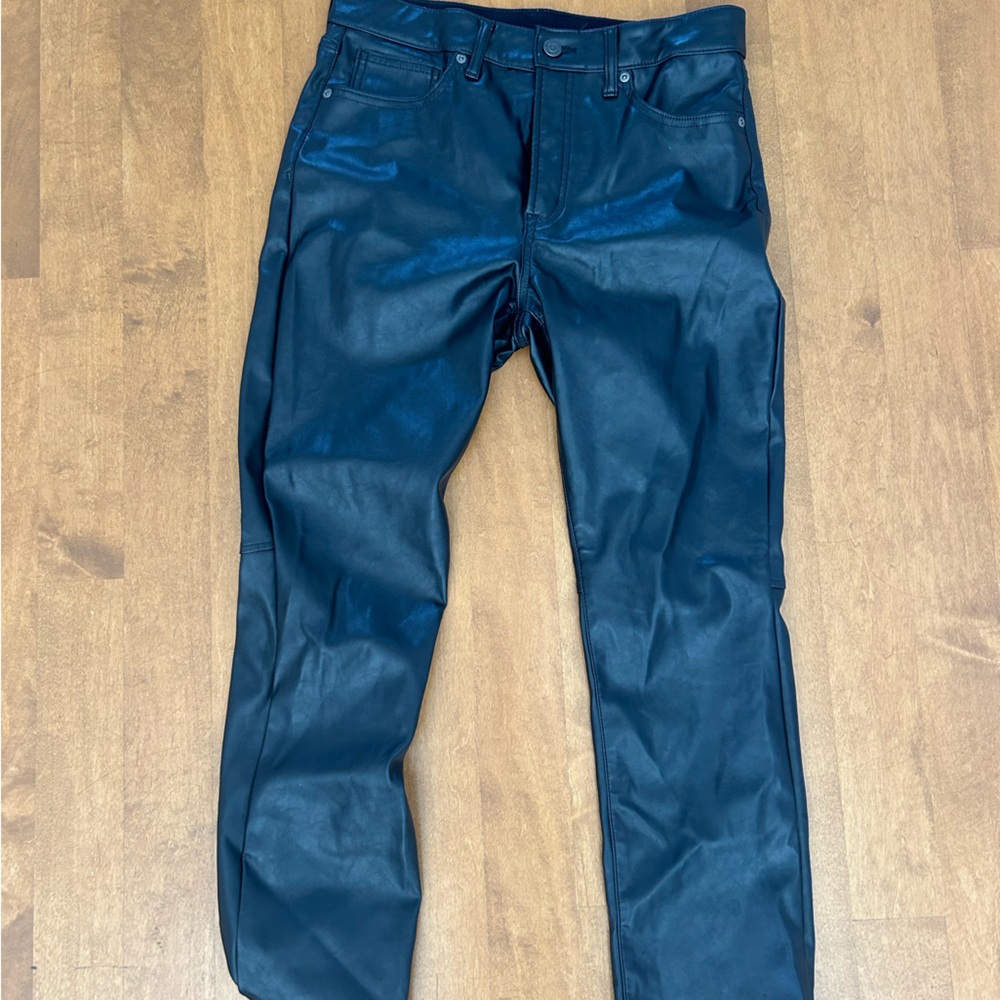 GAP Vintage Slim High Rise Leather Pants